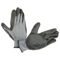 Handschuh Latex grau/schwarz Größe 8