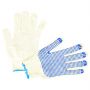 Handschuh Nylon PVC Weiß/Blau Punkte Größe 9